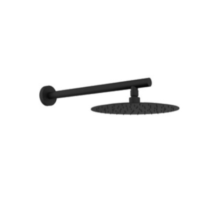 Верхній душ із кронштейном GRB Metal Black PVD 05251292
