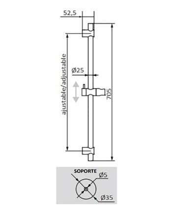 Душовий гарнітур GRB HYDRO Stainless Steel 05415893
