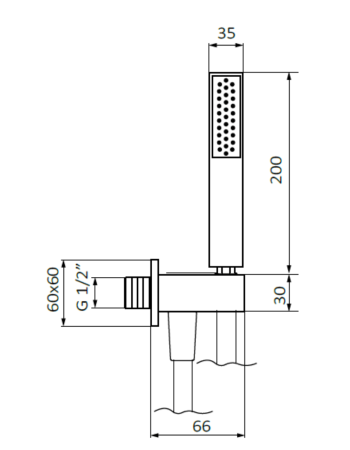 Душовий гарнітур GRB Stainless Steel PVD 05541493