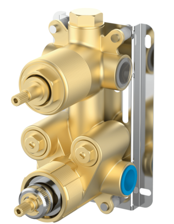 Душова система прихованого монтажу зі змішувачем GRB AURA Brushed Gold PVD 07075588
