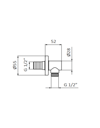Вивід із тримачем для ручного душу GRB Metal Black PVD 09415792