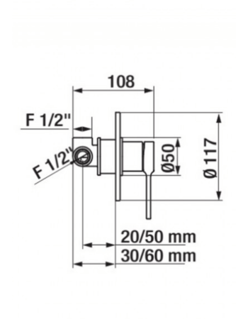 Змішувач прихованого монтажу GRB TIME Chrome 47115470