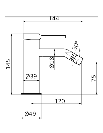Змішувач для біде GRB TIME Chrome 47710470