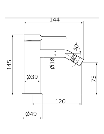 Змішувач для біде GRB TIME White 47710471