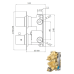 Змішувач прихованого монтажу з термостатом GRB KALA Black 50130522