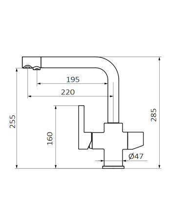 Змішувач для кухні GRB Kitchen Black 51831512