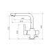 Змішувач для кухні GRB Kitchen Black 51831512