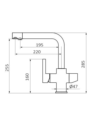 Змішувач для кухні GRB Kitchen Metal Black EterNice 51831592