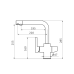 Змішувач для кухні GRB Kitchen Metal Black EterNice 51831592
