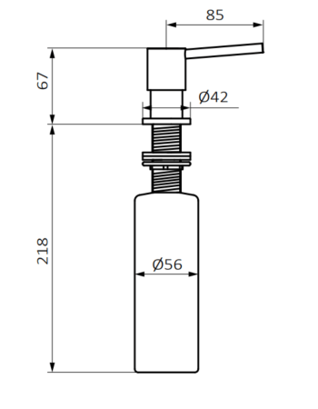 Дозатор для мийного засобу GRB Stainless Steel PVD 55890193