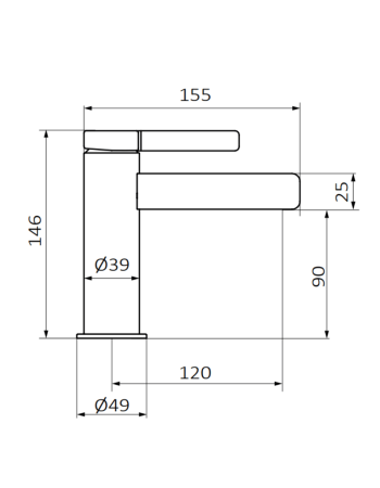 Змішувач для раковини GRB AXIS Black 74510742