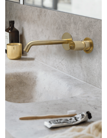 Змішувач для раковини GRB AURA Brushed Gold PVD 75017788, зовнішня частина