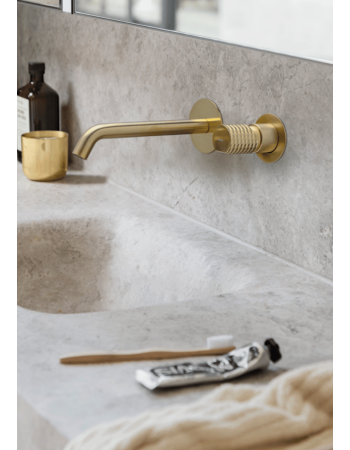 Змішувач для раковини GRB AURA Brushed Gold PVD 75117788, зовнішня частина
