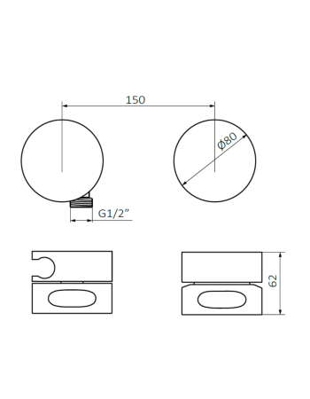 Вбудовуваний змішувач GRB COOL Stainless Steel PVD 90102093, зовнішня частина