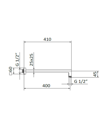 Кронштейн для верхнього душу GRB Stainless Steel PVD 05025923