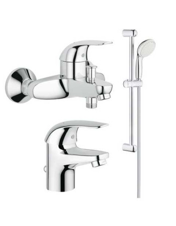 Комплект змішувачів для ванної кімнати Grohe Euroeco New 123226