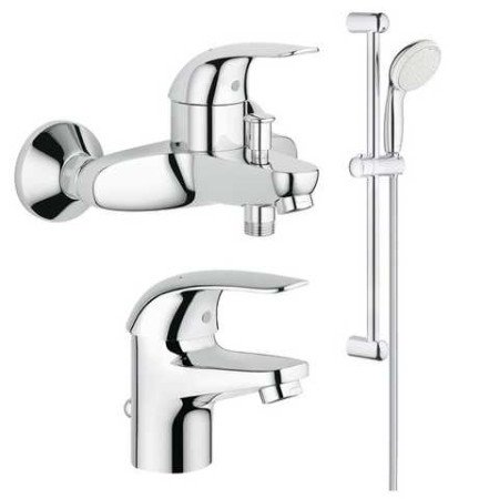Комплект змішувачів для ванної кімнати Grohe Euroeco New 123226