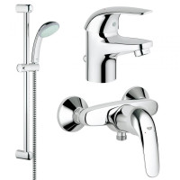 Комплект змішувачів для ванної кімнати Grohe Euroeco New 123232