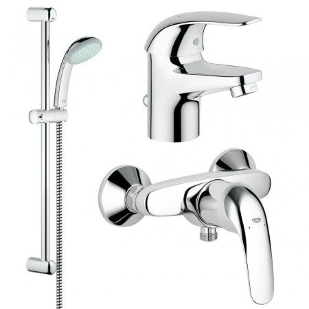 Комплект змішувачів для ванної кімнати Grohe Euroeco New 123232