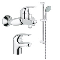 Комплект змішувачів для ванної кімнати Grohe Euroeco New 124428