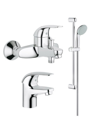 Комплект змішувачів для ванної кімнати Grohe Euroeco New 124428