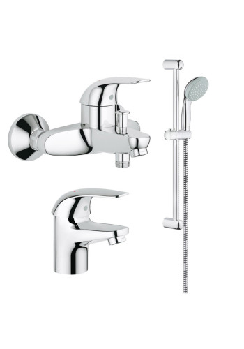 Комплект змішувачів для ванної кімнати Grohe Euroeco New 124428