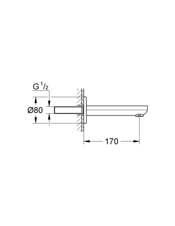 Вилив для ванни Grohe Eurosmart Cosmopolitan 13261000