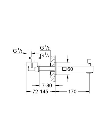 Вилив для ванни Grohe Universal Cube 13304000