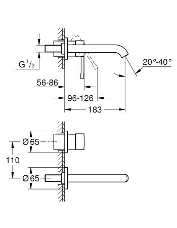 Змішувач для раковини прихованого монтажу Grohe Essence New 19408001