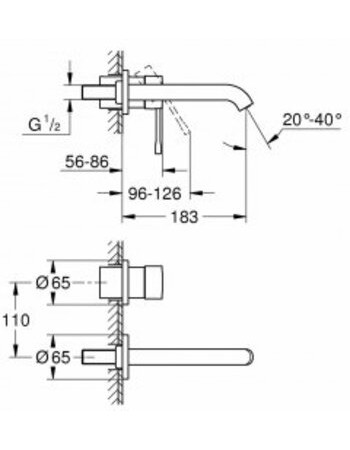 Змішувач для раковини прихованого монтажу Grohe Essence New 19408DL1