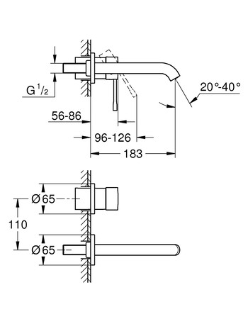 Змішувач для раковини прихованого монтажу Grohe Essence New 19408GL1