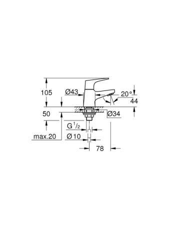 Кран на одну воду Grohe Start Flow 20577000