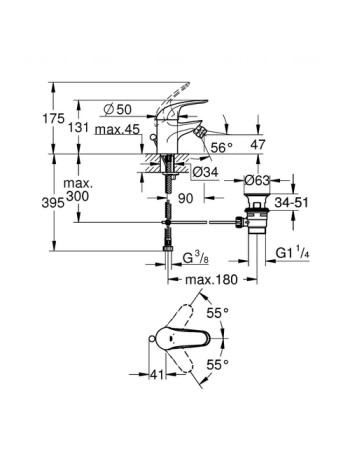 Змішувач для біде Grohe Euroeco New 23263000
