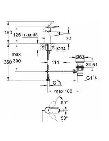 Змішувач для біде Grohe BauEdge 23331000
