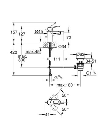 Змішувач для біде Grohe BauLoop 23338000
