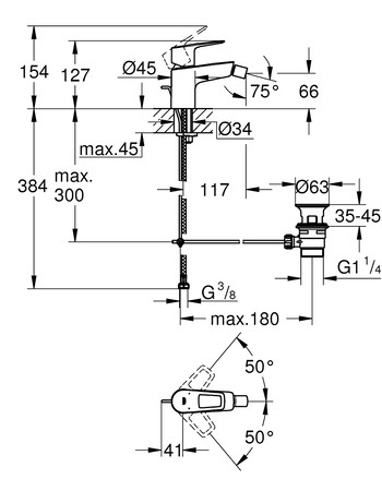 Змішувач для біде Grohe BauLoop New 23338001