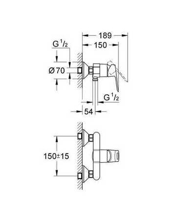 Змішувач для душу Grohe BauLoop 23340000
