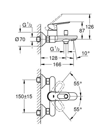 Змішувач для ванни Grohe BauLoop 23603000