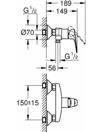 Змішувач для душу Grohe BauFlow 23632000