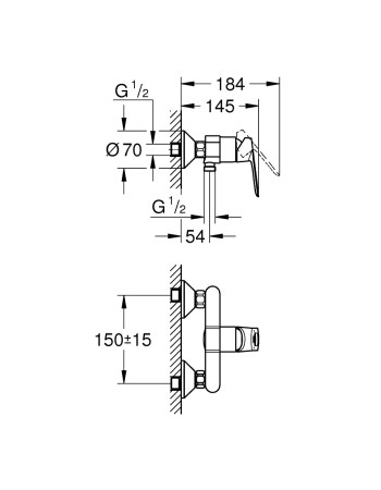 Змішувач для душу Grohe BauLoop 23634000