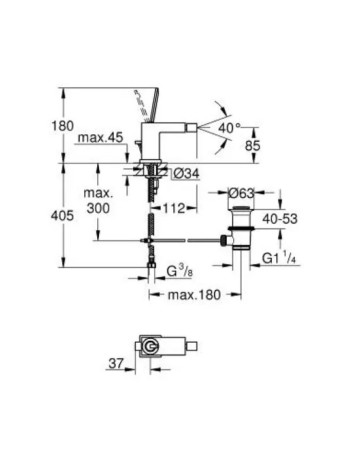 Змішувач для біде Grohe Eurocube Joy 23664000