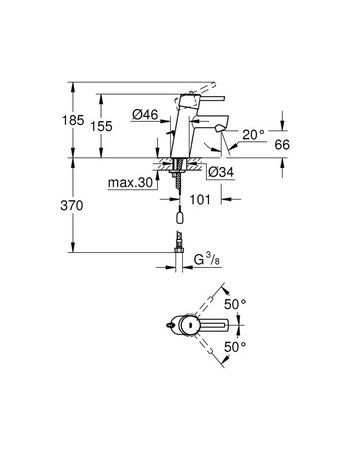 Змішувач для раковини S-розміру Grohe Feel 23747000