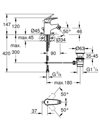 Змішувач для біде Grohe BauFlow 23754000
