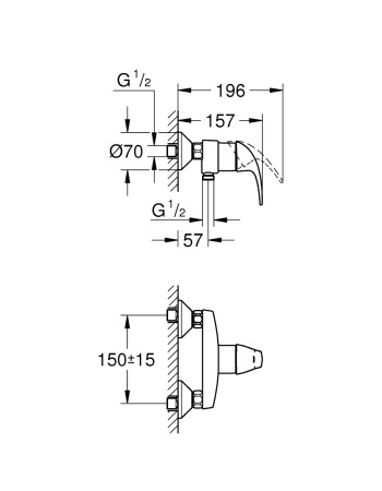 Змішувач для душу Grohe StartCurve 23767000