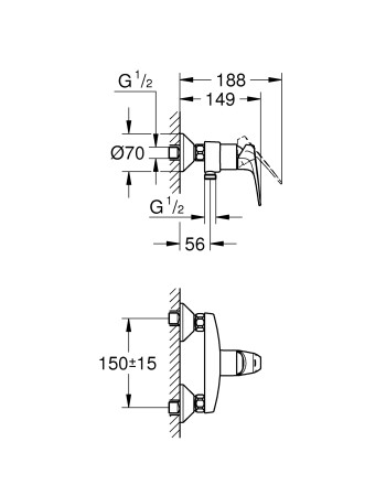 Змішувач для душу Grohe Start Flow 23771000