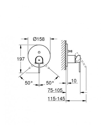Змішувач прихованого монтажу на 2 споживача Grohe Plus 24060003