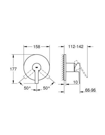 Змішувач прихованого монтажу для 1 споживача Grohe Lineare New 24063001