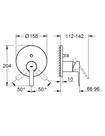 Змішувач прихованого монтажу на 2 споживача Grohe Lineare New 24064001