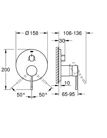 Змішувач прихованого монтажу на 3 споживача Grohe Essence New 24092001