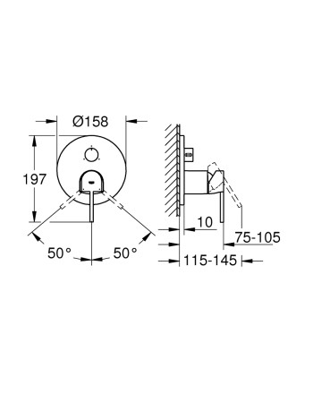 Змішувач прихованого монтажу на 3 споживача Grohe Plus 24093003